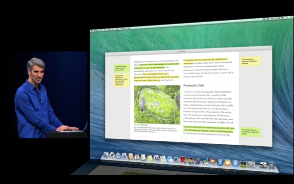 Bildschirmdarstellung von iBooks unter Mac OS X Maverick